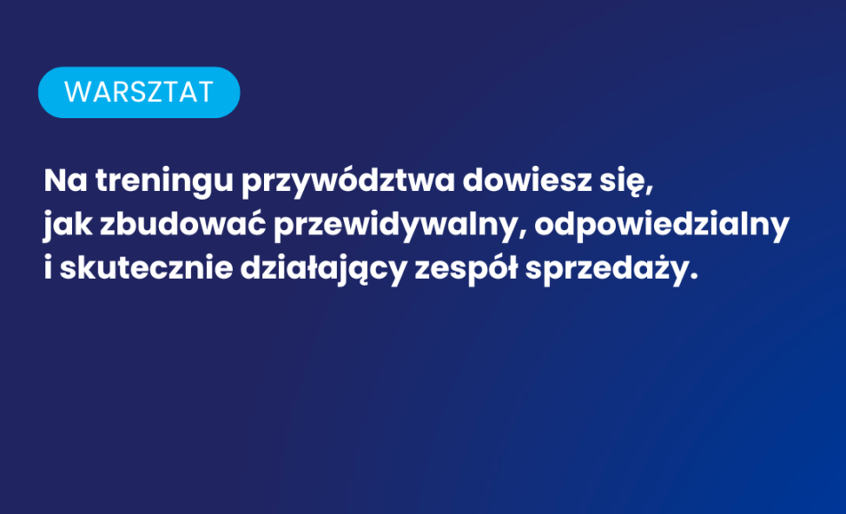 Rozwój lidera sprzedaży (Sales Leader Growth Series)